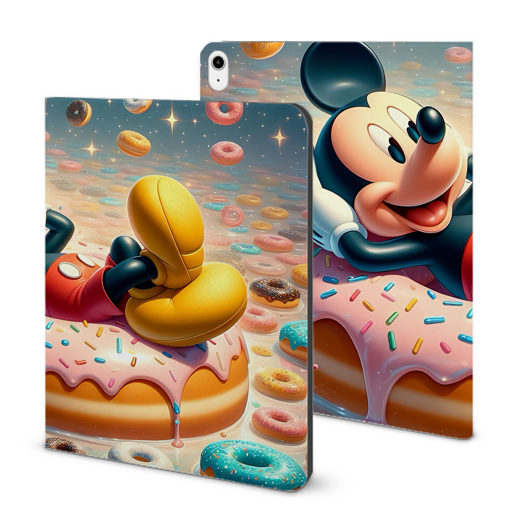 （画像用） ミッキーマウス Mickey Mouse IPadケース ペンホルダー付き ブックスタイルデザイン